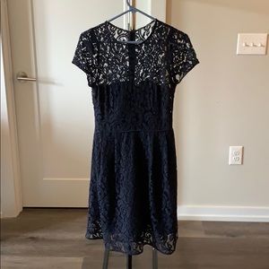 J.CREW Alisa Dress in Leavers Lace Cap Sleeve